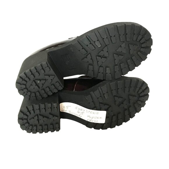 Sun & Stone Maycee Womens Chunky Heel Vegan Shoes 6.5 Burgundy NEW - Picture 9 of 9